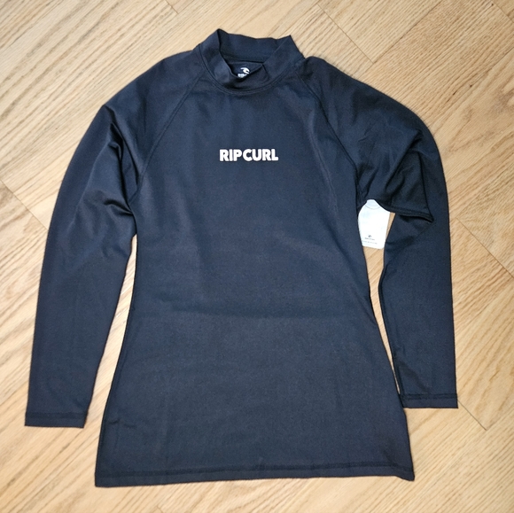 Rip Curl Charcoal Long Sleeve Surf Top - Picture 1 of 2